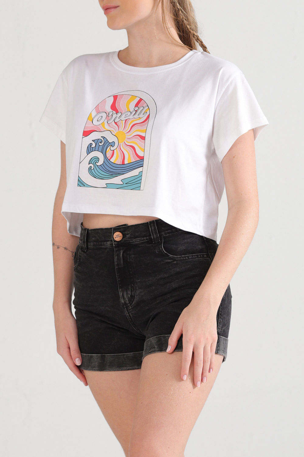 Camisa crop online top