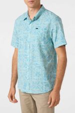 Camisa Manga Corta Relax Fit Traveler Traverse Upf 50 Azul claro Hombre