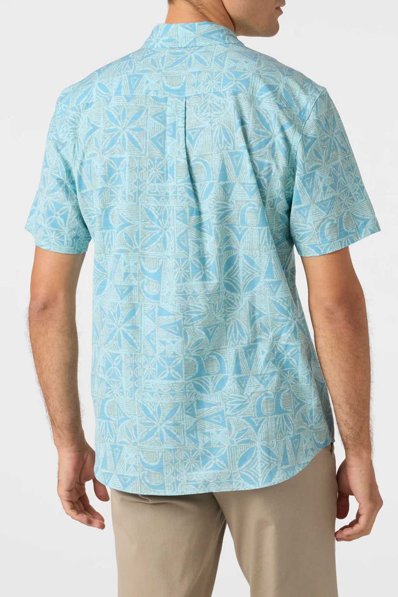Camisa Manga Corta Relax Fit Traveler Traverse Upf 50 Azul claro Hombre