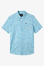 Camisa Manga Corta Relax Fit Traveler Traverse Upf 50 Azul claro Hombre