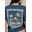 Camiseta Manga Corta Oversize Island Palms Azul Mujer