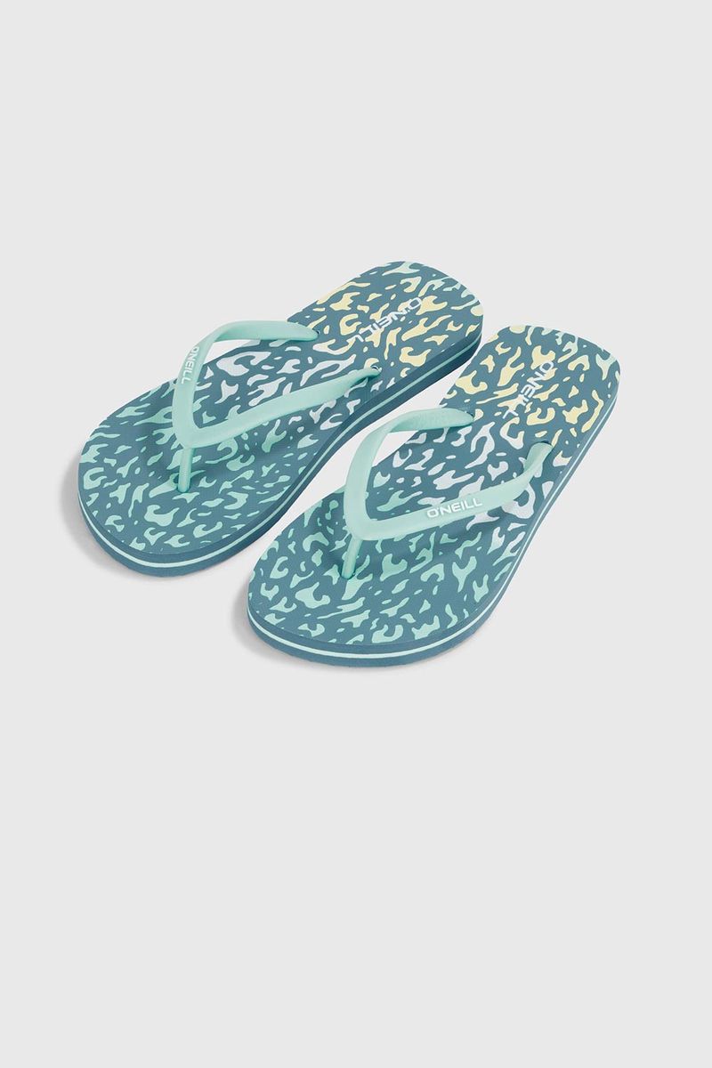 Sandalias Profile Graphic Animal Blurr Amarrillo Mujer