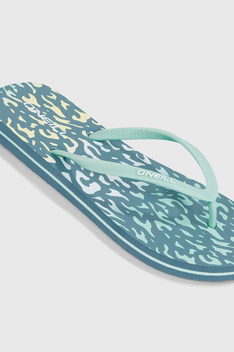 Sandalias Profile Graphic Animal Blurr Amarrillo Mujer