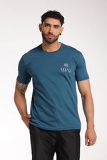 Camiseta Manga Corta Standard Fit Puzzle Pieces Azul Hombre