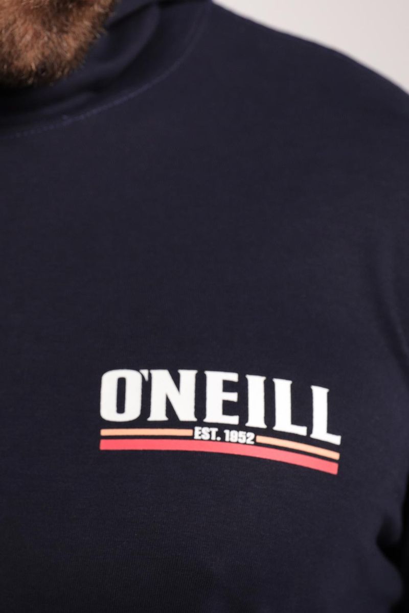 Camiseta Manga Larga Hoodie Standard Fit Sun Supply Azul Hombre