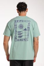 Camiseta Manga Corta Relax Fit Og Block Verde Hombre