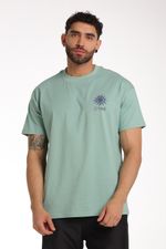 Camiseta Manga Corta Relax Fit Og Block Verde Hombre
