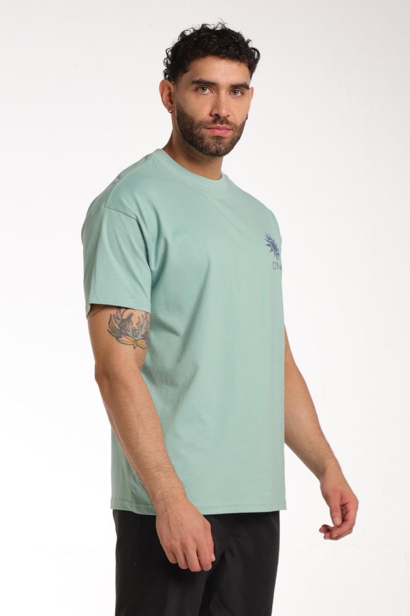 Camiseta Manga Corta Relax Fit Og Block Verde Hombre