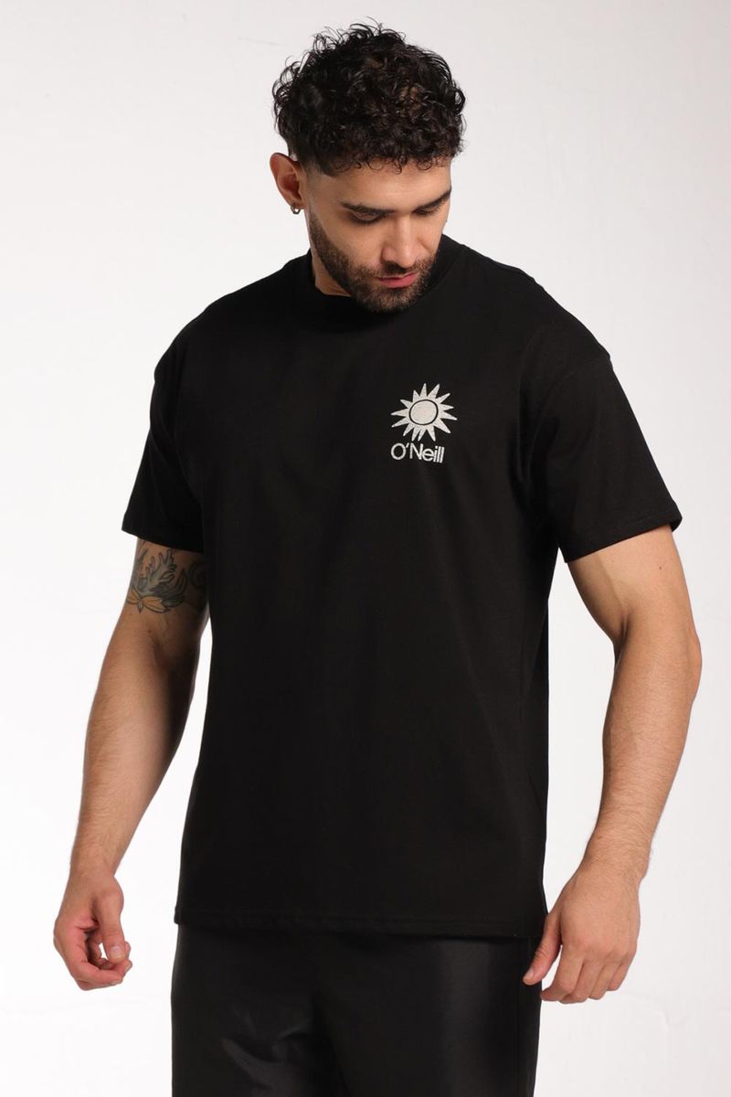 Camiseta Manga Corta Relax Fit Og Block Negro Hombre