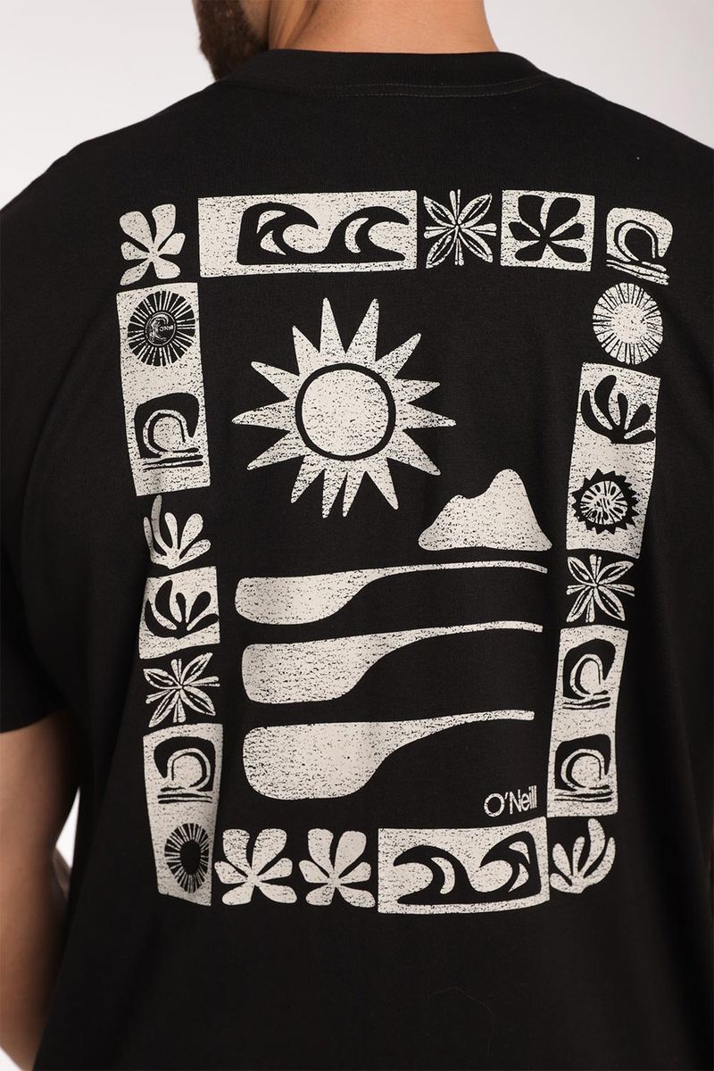 Camiseta Manga Corta Relax Fit Og Block Negro Hombre