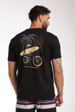 Camiseta Manga Corta Standard Fit Beachcomber Negro Hombre