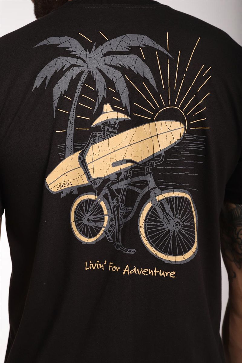 Camiseta Manga Corta Standard Fit Beachcomber Negro Hombre