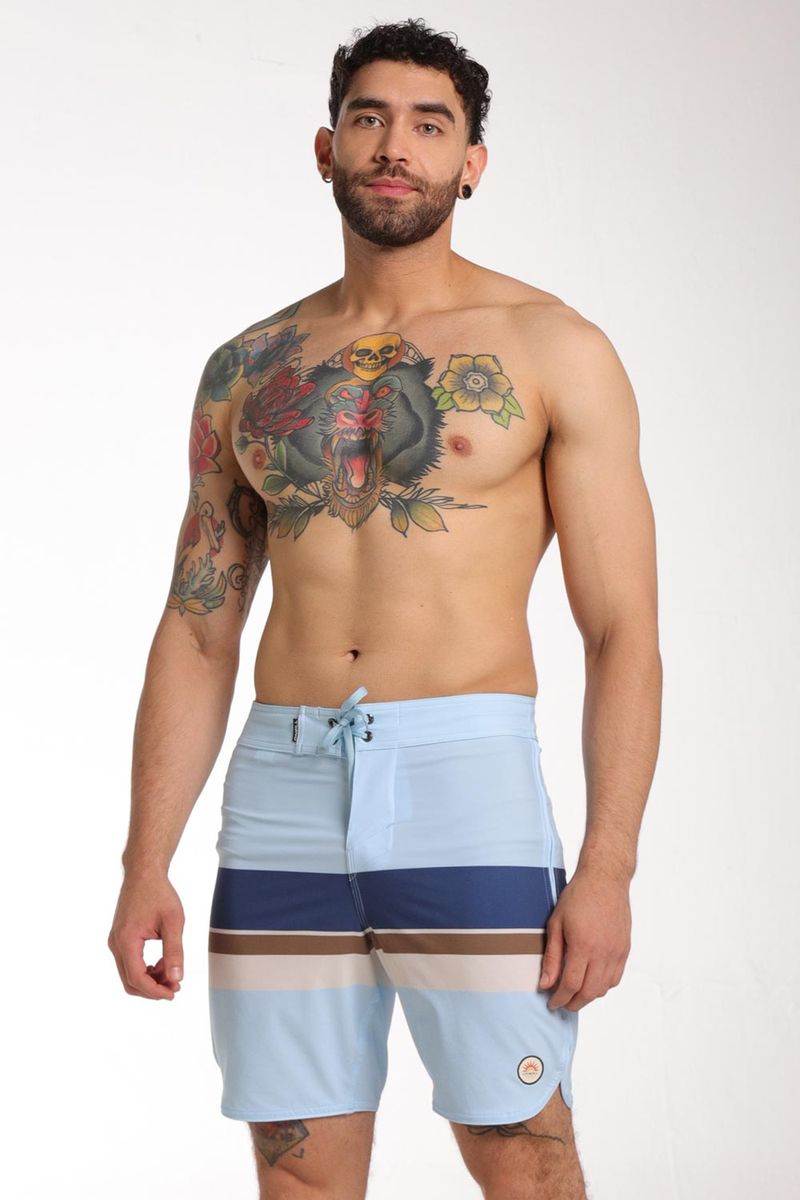 Pantaloneta Banzai Line Scallop 18 Pulgadas Multicolor Hombre