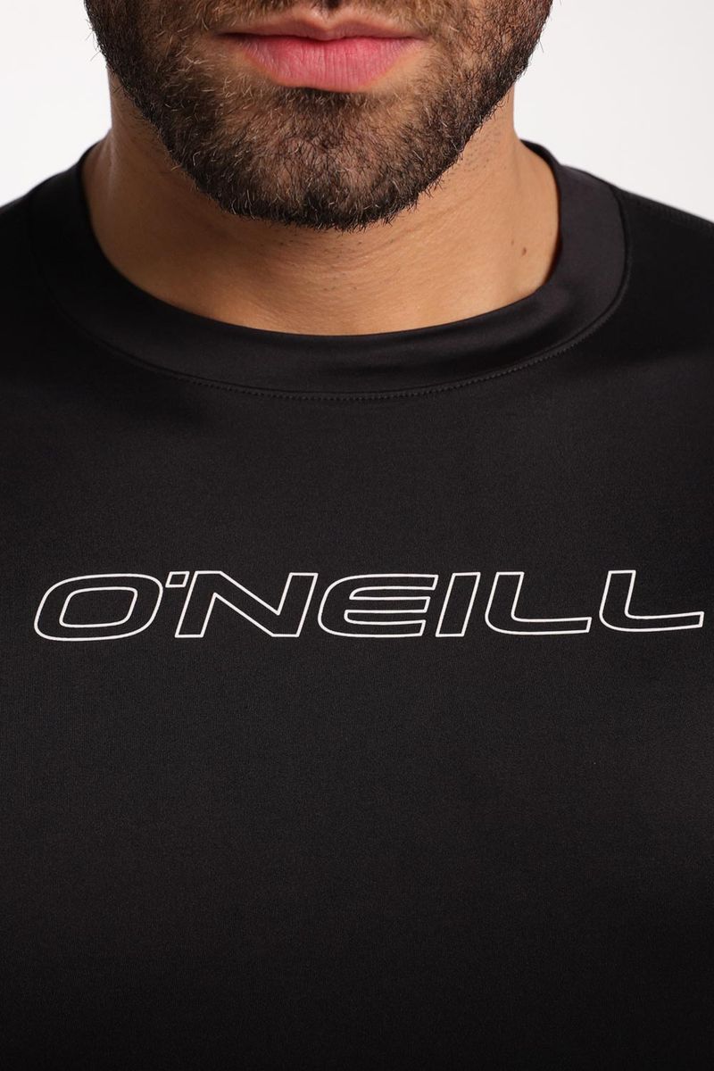 Camiseta Protección Solar Word Logo Negro Hombre