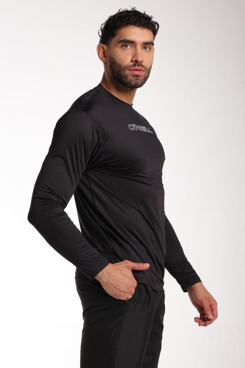 Camiseta Protección Solar Word Logo Negro Hombre