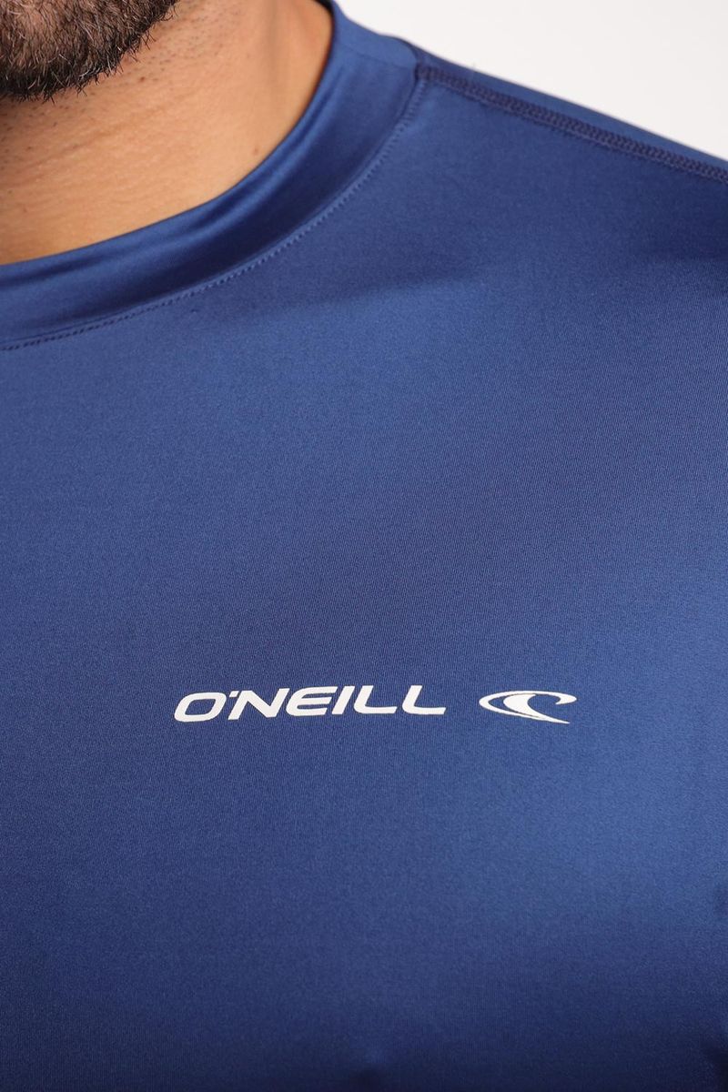 Camiseta Protección Solar Line Logo Azul Hombre