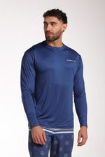 Camiseta Protección Solar Line Logo Azul Hombre