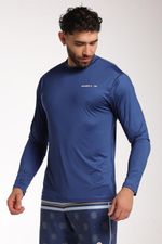 Camiseta Protección Solar Line Logo Azul Hombre