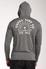 Buzo Hoodie Protección Solar Sun Ray Negro Hombre