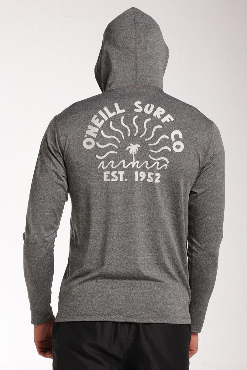 Buzo Hoodie Protección Solar Sun Ray Negro Hombre