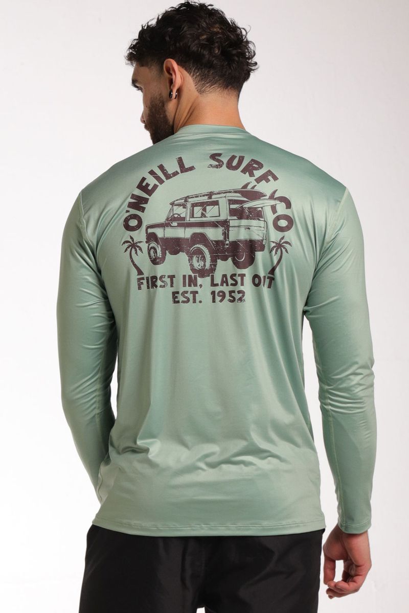 Camiseta Protección Solar Axel Rad Verde Hombre