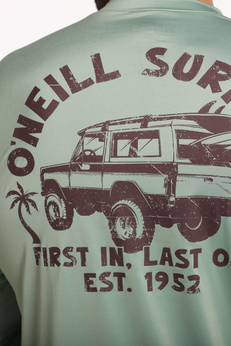 Camiseta Protección Solar Axel Rad Verde Hombre