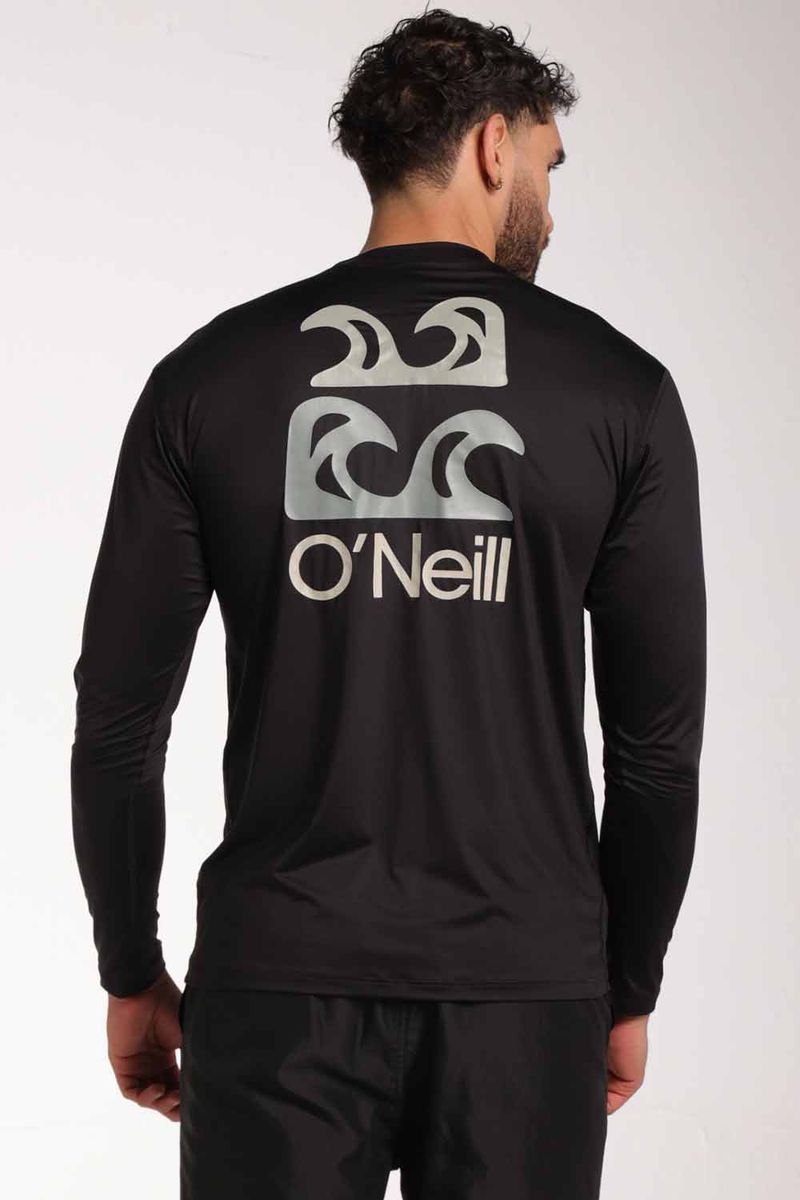 Camiseta Protección Solar Og Undertow Negro Hombre
