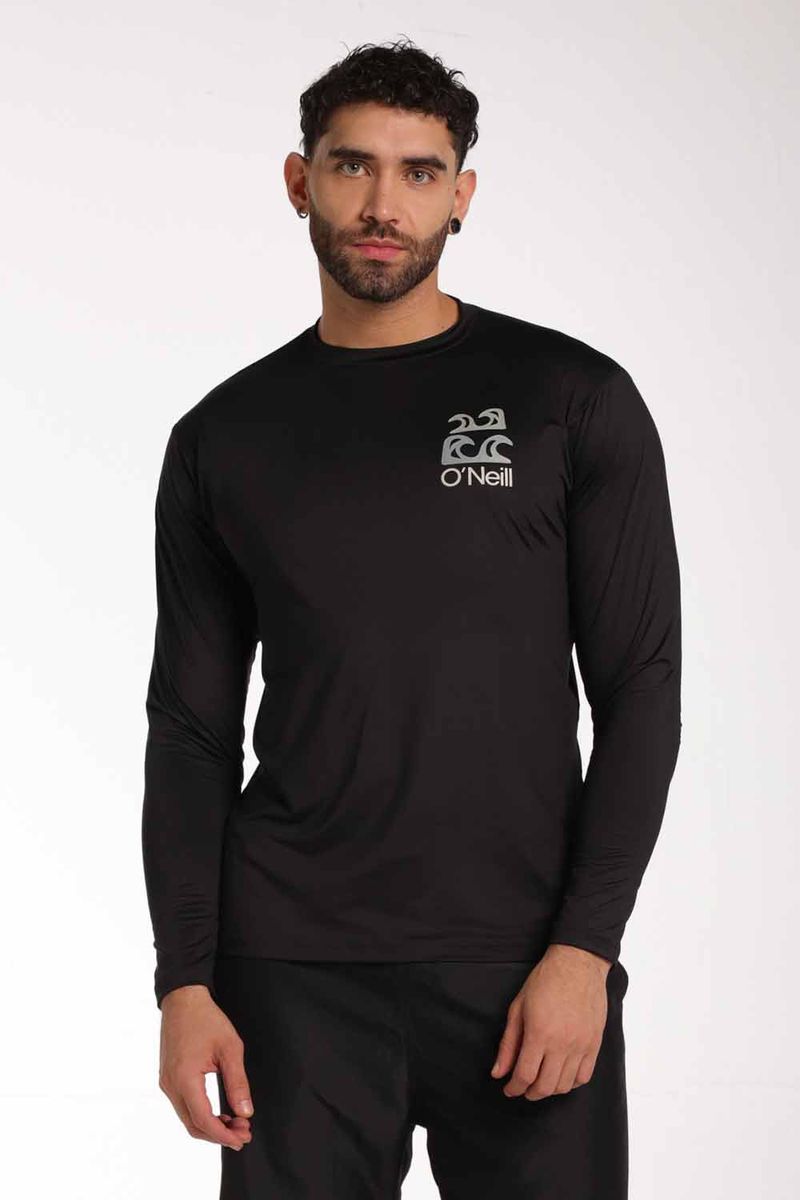 Camiseta Protección Solar Og Undertow Negro Hombre