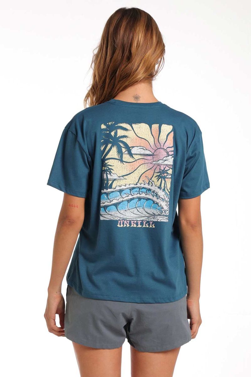 Camiseta Oversize Byron Azul Mujer