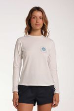 Camiseta Manga Larga Standard Fit Pacific Bloom Cafe claro Mujer