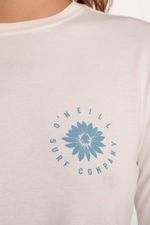 Camiseta Manga Larga Standard Fit Pacific Bloom Cafe claro Mujer