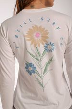 Camiseta Manga Larga Standard Fit Pacific Bloom Cafe claro Mujer