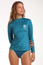 Camiseta Protección Solar Beach Daze Verde Mujer