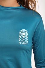 Camiseta Protección Solar Beach Daze Verde Mujer