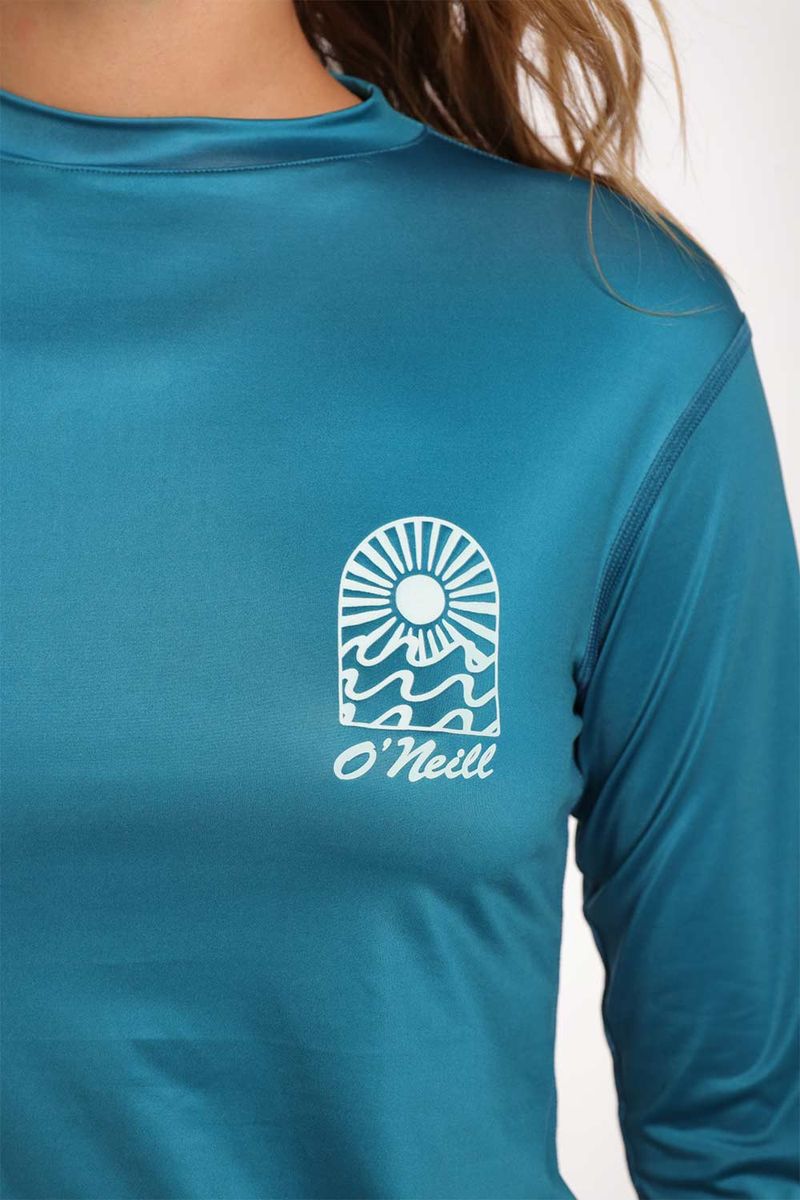 Camiseta Protección Solar Beach Daze Verde Mujer