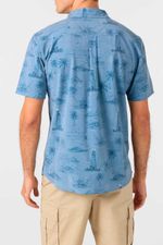 Camisa Manga Corta Relaxed Fit Traveler Traverse Upf 50 Azul Hombre