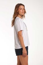 Camiseta Oversize Coastal Paradise Blanca Mujer