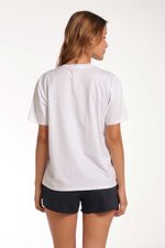 Camiseta Oversize Coastal Paradise Blanca Mujer
