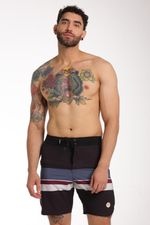 Pantaloneta Banzai Line Black Scallop 18 Pulgadas Negro Hombre