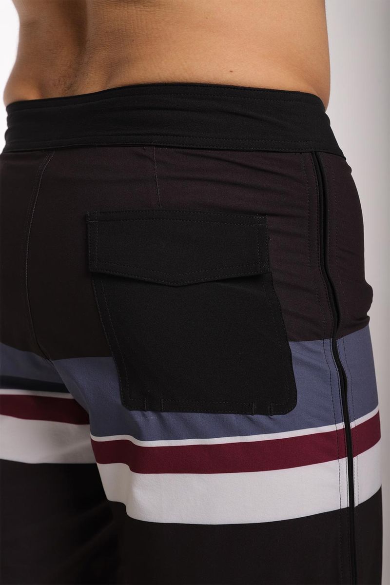 Pantaloneta Banzai Line Black Scallop 18 Pulgadas Negro Hombre