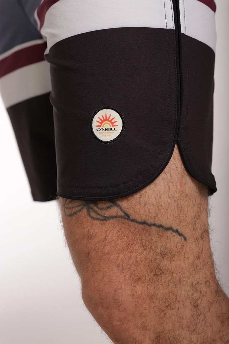 Pantaloneta Banzai Line Black Scallop 18 Pulgadas Negro Hombre