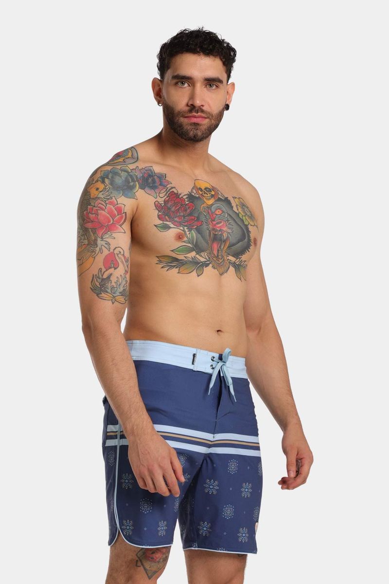 Pantaloneta Scallop Boss Ditsy 18 Pulgadas Multicolor Hombre